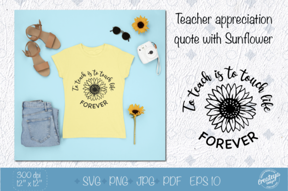 Review: Teacher Appreciation Quotes SVG with Sun